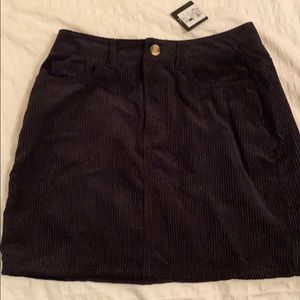 Black Corduroy mini skirt high waisted